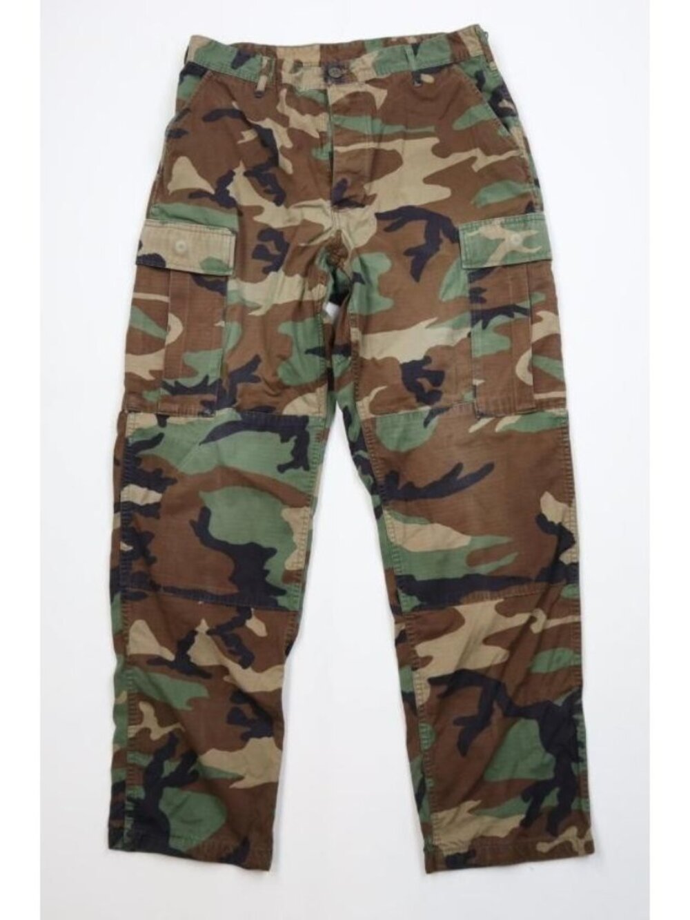 Vtg 90s American Apparel Mens M Hot Weather Woodland Camouflage Cargo Pants USA